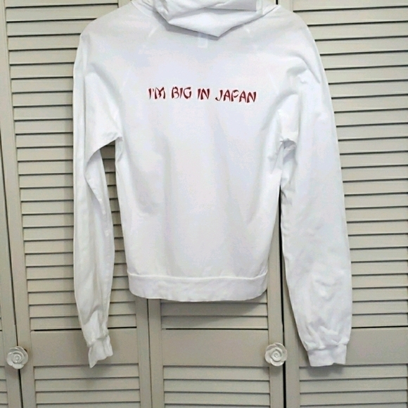 American Apparel Y2K I'm Big In Japan Graphic Hoodie, White, Sz S - Picture 1 of 10